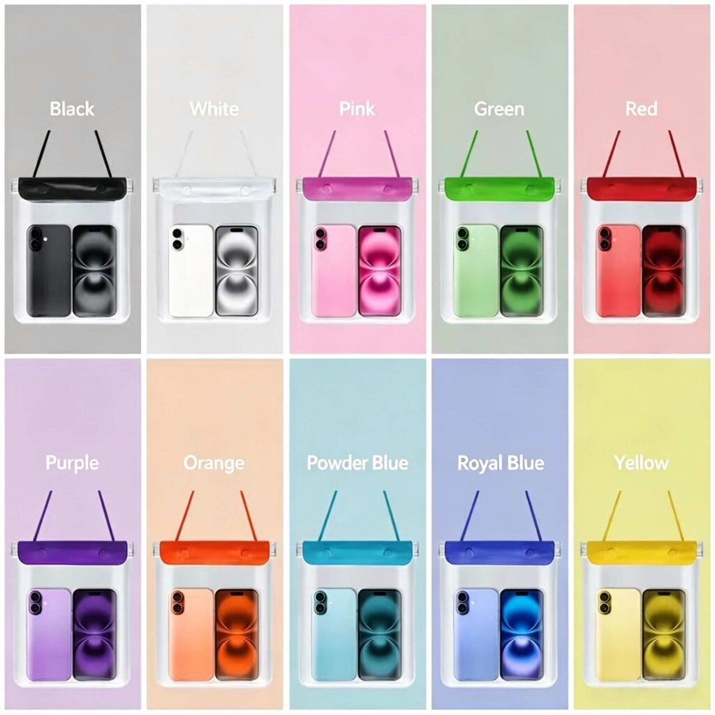 Large Capacity Waterproof Phone Pouch,triple seal waterproof phone case, beach waterproof bag for keys, snorkeling phone waterproof holder